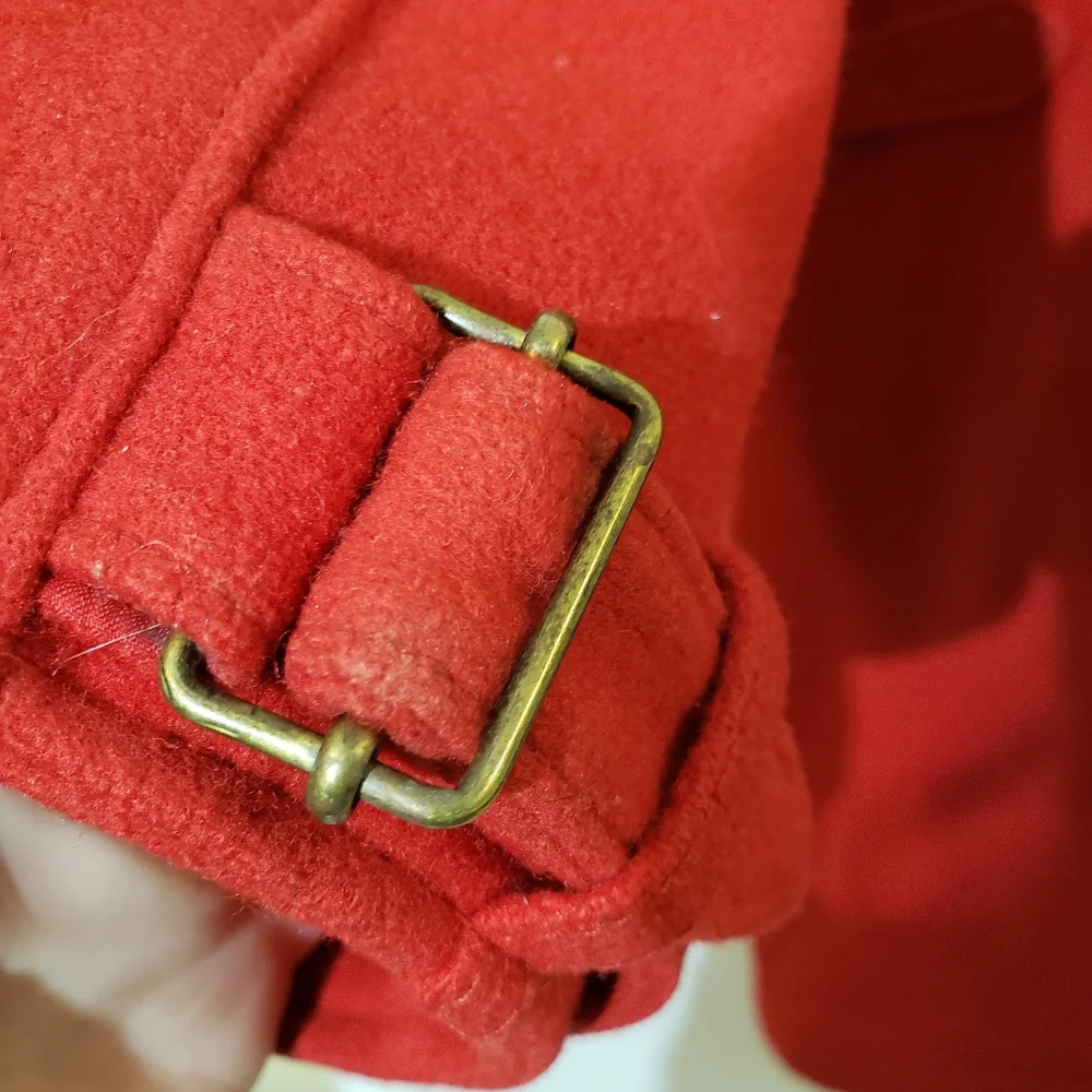 Woolrich wool coat red long coat - Picture 9 of 13